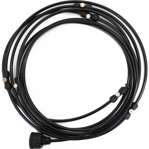 Outdoor Misting Cooling System Kit for Greenhouse Garden Patio Watering Irrigation Mister Line 18M System