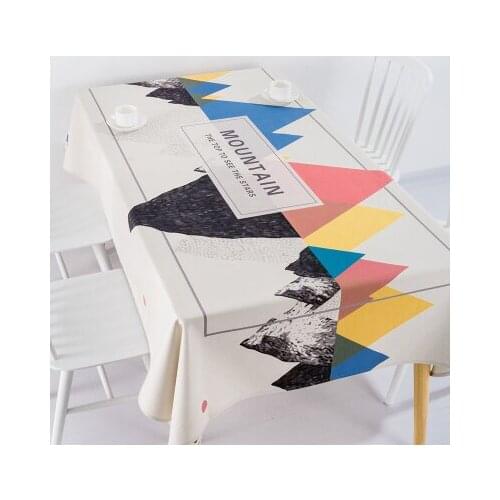 Modern European style coffee table cloth linen tablecloths cover towel thick rectangular antependium decoration mountain star