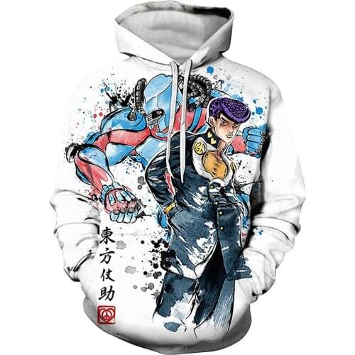 New 3D Printed JoJos Bizarre Adventure Men Women Autumn Winter Sweatshirt Fashion Casual Hoodies Brand Streetwear Men Clothing
