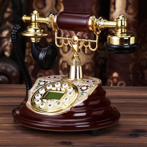 Ye are the top antique telephone European Garden retro home phone office phone caller ID Dial number Decoration home Rotate
