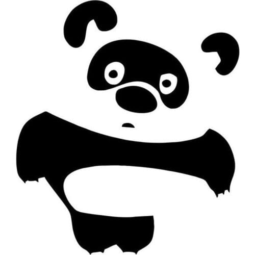 Funny Cute PANDA Cartoon Car Decal Personality Cute Panda Decoration Sticker Motorcycle Car Sticker Black/white, 11cm*10cm