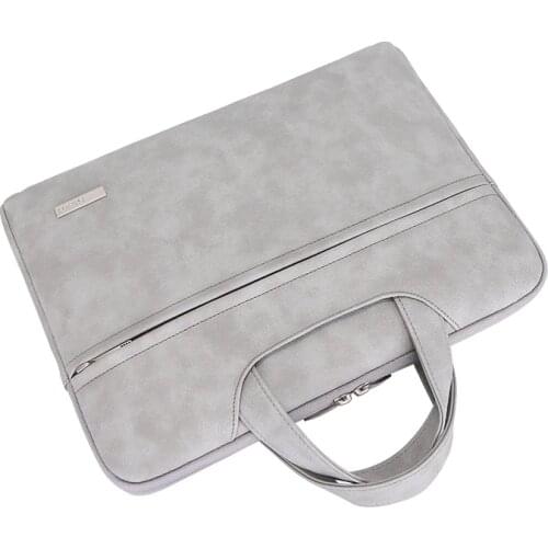 Women Leather Handbag 13 14 15" Laptop Bags Soft Plush Lining Notebook Computer Tote Hand Bag For Apple MAC Book HP Dell Lenovo