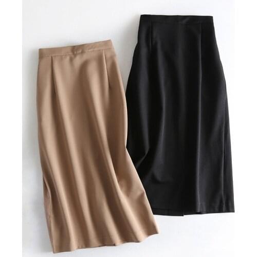 Women Korean Harajuku Package Hip Straight Skirt Vintage Ladies Mini Skirt Casual High Waist Mid-calf Sexy Skirt Female