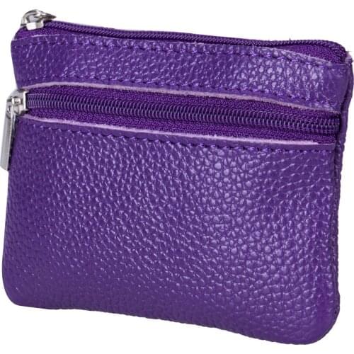 1Pcs Leather Coin Purse Soft Men Women Card Key Holder Wallet Small Change Pouch Fashion Bag