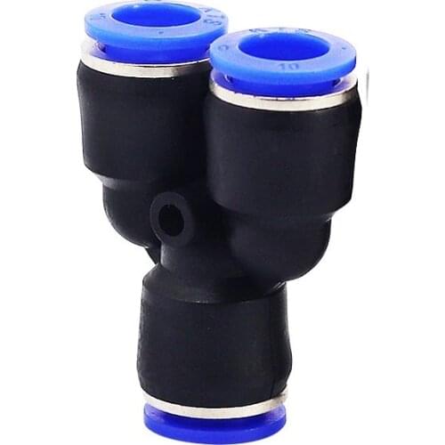 10 pieces/package Pneumatic air pipe quick connector PY4 PE6 PE8 PY10 PE12 PE16 Y type three-prong T-type tee One-touch push-in