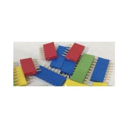 100pcs x 6Pin 8Pin 10Pin Red Green Blue Yellow 2.54mm 6P 8P 10P Female Pin Header Strip Resistor FREE SHIPPING