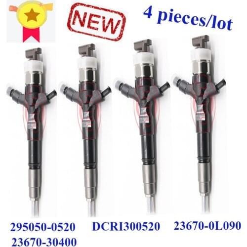 4pc/Lot DCRI300520 295050-0520 Injector Nozzle 23670-0L090 23670-30400 236700L090 2367030400 for TOYOTA Dyna Hiace Hilux