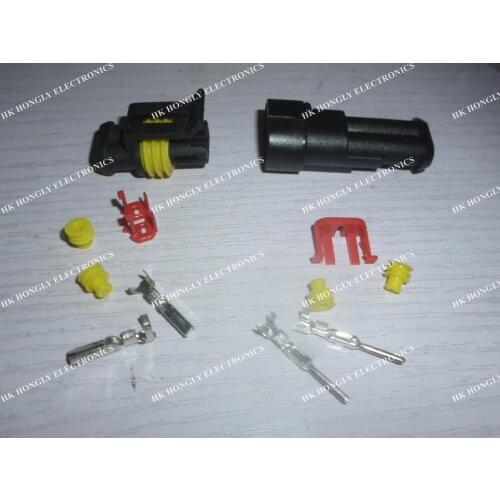 5 Set Car housing Water-proof Black color 1.5mm 1P 2P 3P 4P 5P 6P Plug female and male HID Connector DJ7021-1.5-21 11