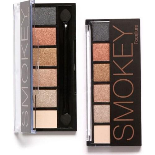 6-color Eyeshadow Palette Silky Earthy Eyeshadow Palette Waterproof Long-lasting and Good Blending Eyeshadow Palette