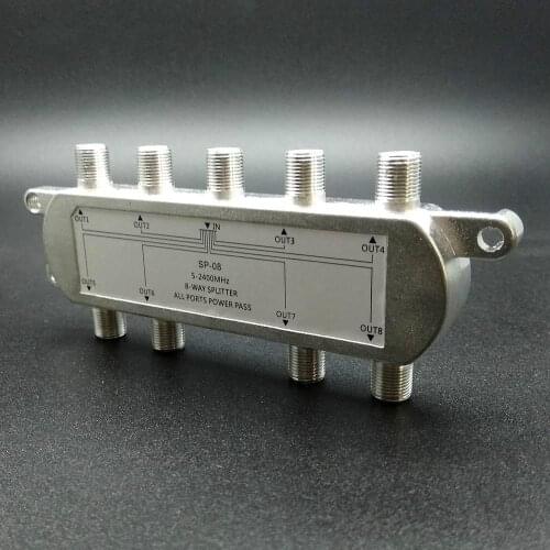 8-Way Signal Satellite Splitter SP-08 TV Aerial RF Coaxial Cable Splitter for TV signal Splitter Indoor