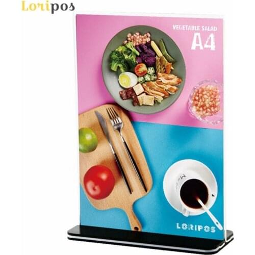 A4 Acrylic Photo Frame Desk Sign Display Stand Billboard Label Holder Menu Stand Price Tag display Advertising Poster Frame