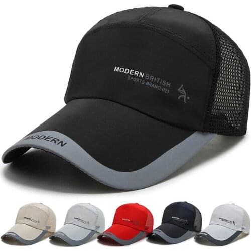 Unisex Summer Mesh Baseball Cap Men Breathable Adjustable Sports Caps Women Outdoor Quick Drying Sun Hat Trucker Peaked Cap