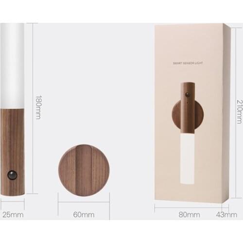 Home Wireless Magnetic Wall Hanging Corridor LED Light Auto Sensor Motion Detector Lamp Intelligent Sensor USB Rechargeable P82D