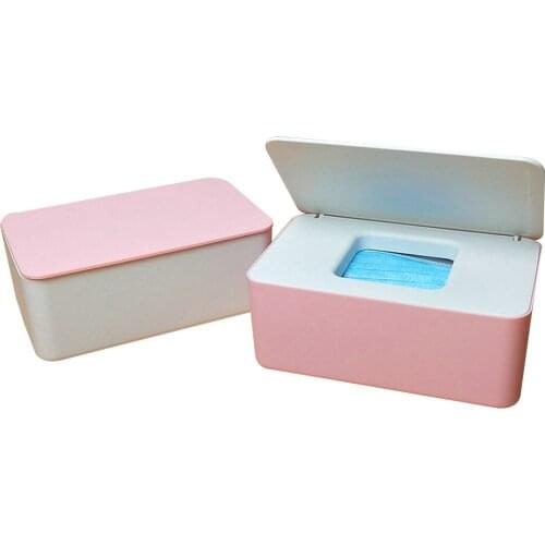 Household Storage Box Small Desktop Ditty-Bag Storage Holders with Lid for Masks Wet Tissues