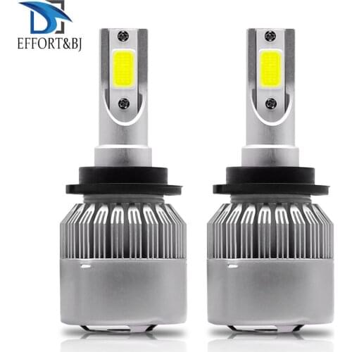 Effort&BJ Car LED Headlight 2 Sides D2S D4S Single Beam Bulbs Available D2S D2C D2R D4S D4C D4R 6000K 110W 26000LM Auto Headlamp