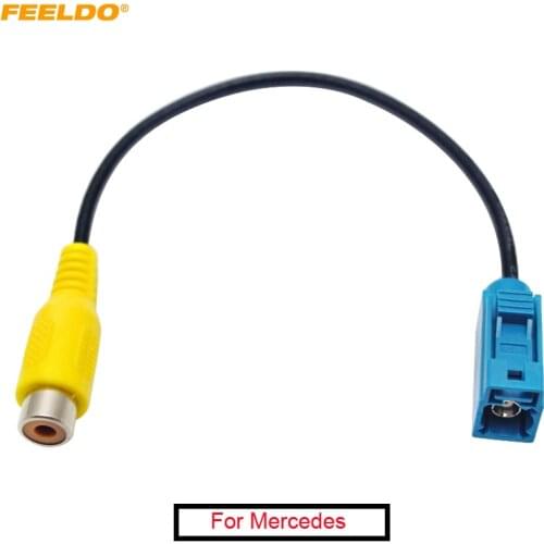 FEELDO 1PC Car Reversing Camera Adaptor Fakra RCA Cable Plug For Mercedes Ford OEM Radio Head Unit #AM3952