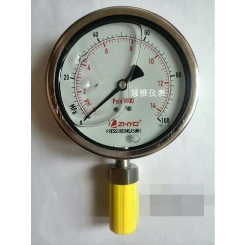 Homogenizer Diaphragm Pressure Gauge PT124Y-620-100MPa-M20-33mm 50MPa 70MPA 150MPa