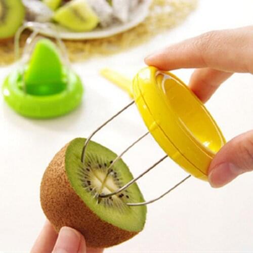 Hot Sale Mini Fruit Kiwi Cutter Peeler Slicer Kitchen Gadgets Tools Kiwi peeling tools For Pitaya Green Orange Yellow