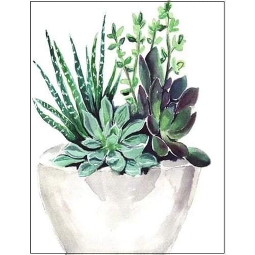 Painting By Numbers Scenery Frame DIY Oil Painting By Numbers Green Plants Canvas Paint Art Pictures Home Decor Diy Gift