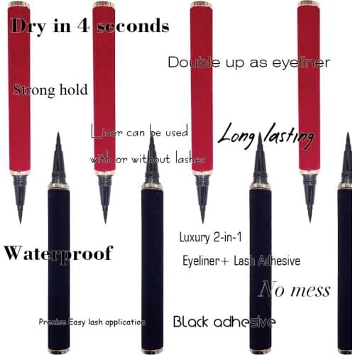 Glue eyeliner new Flannelette flannel luxury eyeliner glue pens magnetic eyeliner Noble furry feel best glue pens lash adhesive