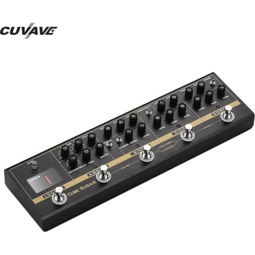 CUVAVE effect pedal CUVAVE CUBE SUGAR Combined Effects Pedal with 72 IR Cabinets Simulation 9 Loops Tuner Overdive Chorus Phaser