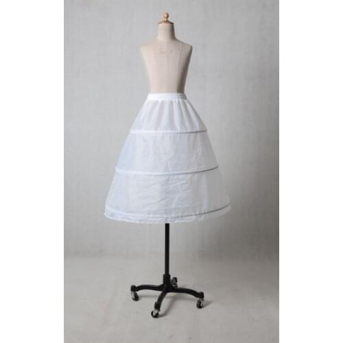 3 hoop Short Petticoat Bridal Underskirt Crinoline Skirt flower girl dress 45cm