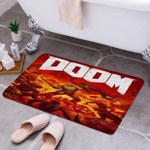 Demonic Forces Logo 3D Print Doormats Rectangle Non-Slip DoorMat Bedroom Kitchen Entrance Print Door rugs Dropshipping
