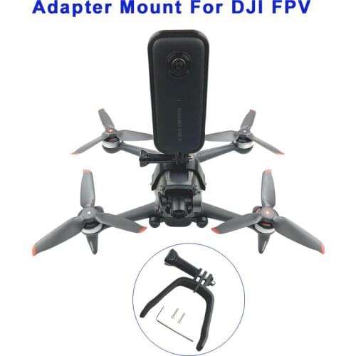 For gopro /Osmo Action/Insta360 Camera Bracket FPV Adapter Mount Top Holder For DJI FPV Quadcopter Drone Accessories