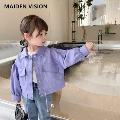Kids leather jacket For Girls Autumn PU leather Coat Children Clothes Fashion Short Boy girl Baby Jackets winter Girls jacket