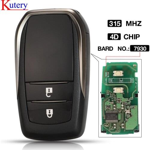 Kutery for Toyota land cruiser prado Key Remote control 8a chip 315mhz 2 Button board number "7930" fit "5290"
