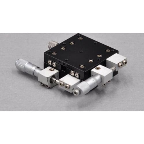 MMT two-dimensional XY axis M2-637-R1 manual cross rail integrated stage displacement cross fine adjustment slide aluminum 60mm