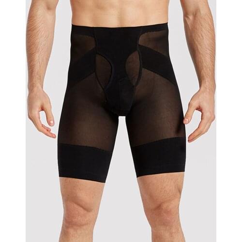 Men Abdomen Pants Large size Compression underwear Thin Buttocks Slimming Solid Color Skinny Shaping Pants утягивающее белье E3