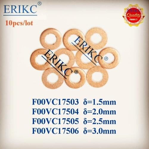ERIKC F00vc17505 Fuel Injector Copper Ring Combustion Wahsers Shims Gasket Set F 00v C17 505 Size 7.5x15x2.5 Thickness 2.5mm