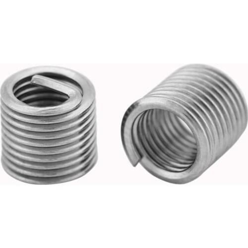 10pcs Stainless Steel Coiled Wire Helical Screw Bushing Sleeve Set Thread Inserts M6 x 1mm x 2.5D Length Thread Repair Kit