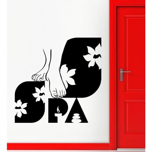 Salon Sticker Spa Decal Muurstickers Posters Vinyl Wall Art Decals Pegatina Decor Decoration Mural Salon Sticker