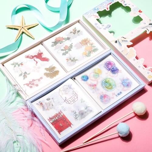 100 Sheet Not Repeated 10x10cm Cartoon Decoration Paper Sticker Hand Account Sticker Set Journal Gift Box School Supplies