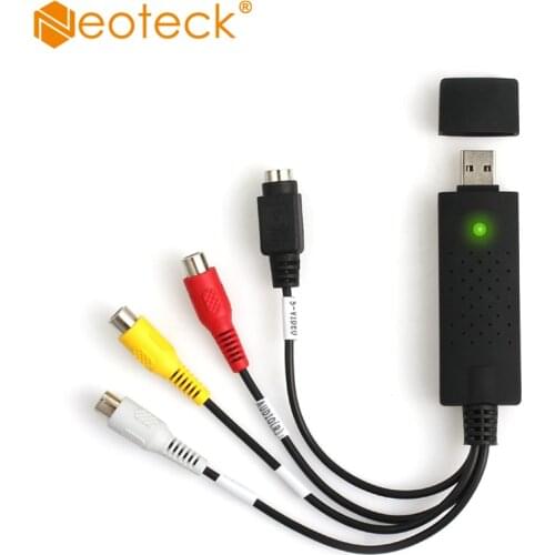 Neoteck USB VHS To DVD Audio Video Converter Video Capture USB 2.0 4 Channel Video TV DVD VHS Audio Adapter Card TV Video DVR
