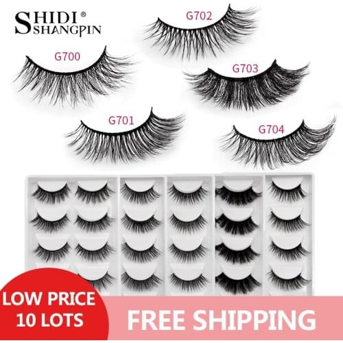 New wholesale 3d mink eyelashes 10 lots natural mink lashes long 50 pairs wholesale in bulk false eyelashes 3d eyelash cilios