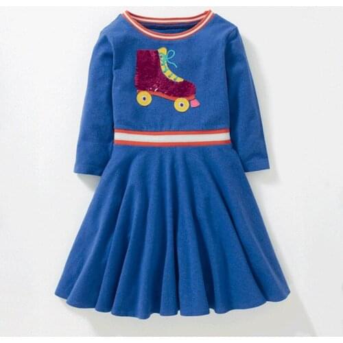 Skating Baby Girls Dress Fashion Sequins Children Dresses Girls Blouse Shining Kids Jumpers One-Piece Clothes Lady Vestidos 1-9