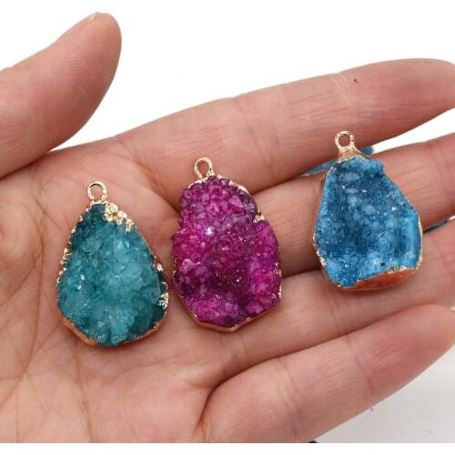 Natural Stone Pendant Drop Shaped Crystals For Jewelry Making DIY Necklace Bracelet Anklet Accessory