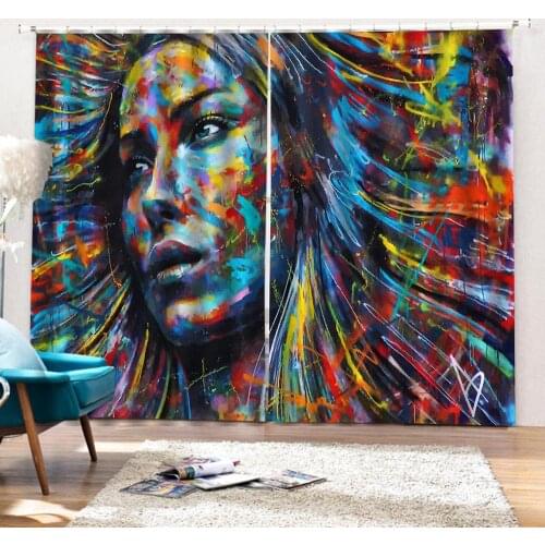 Custom 3D Curtains Printing Blackout Curtains Living Room Graffiti Young Boy and girls Room Curain For Window