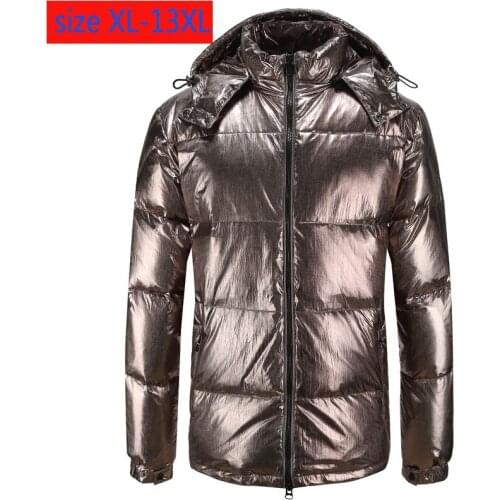 New Arrival Light Black Down Jacket Hoodie Men Fashion Thick Casual Super Large Coat Plus Size XL-6XL7XL8XL9XL10XL11XL12XL13XL