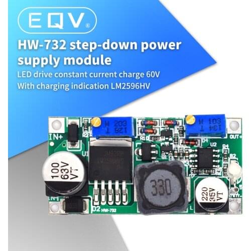 1pcs LM2596HV DC-DC Step Down CC-CV Adjustable Power Supply Module 5-55V to 1.25-30V 15W