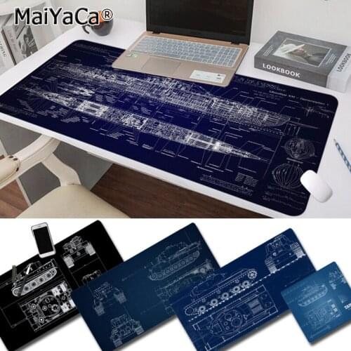 MaiYaCa Batmobile Blueprints tank Gaming Player desk laptop Rubber Mouse Mat Size for Kawaii Desk Teen Girls for Bedroom