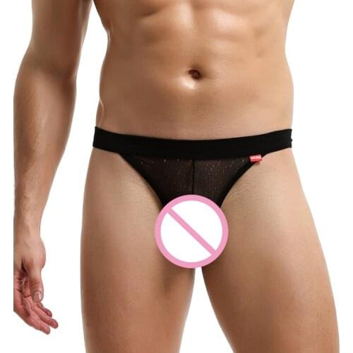 Sexy Mens Thong G-string Jockstrap Erotic Mesh Transparent Underwear Cueca String T-back Gay Panties Slip Homme Tanga Bikini