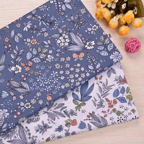 Plant Flowers Cotton Fabric Handbag Home Textile Bedding Article Pillow Curtain Tablecloth Material Patchwork Quilting Cloth