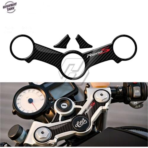 3D Carbon-look Upper Triple Yoke Defender Case for BMW Motorrad R1200S 2006-2010