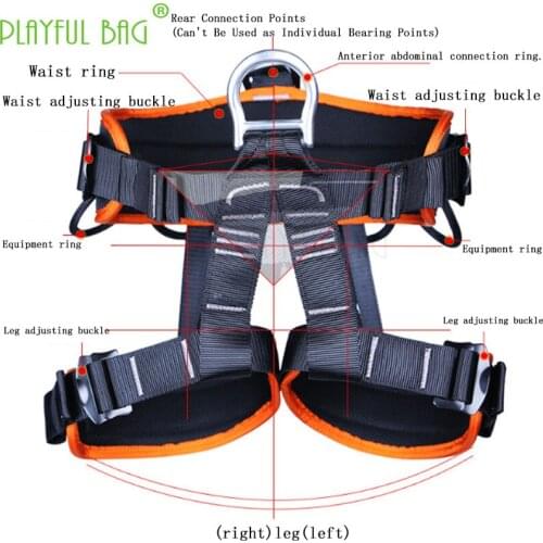 Outdoor climbing equipment rapid descent high-altitude operation safety belt half-body caving safety belt ZL48