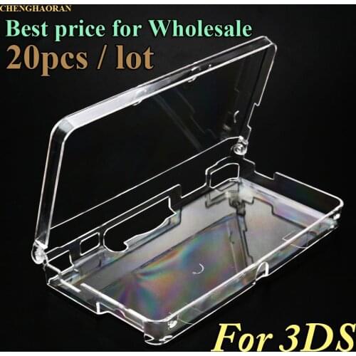 ChengHaoRan 20pcs New Crystal Clear Hard Skin Case Cover gaming Accessory Case Protection for Nintendo 3DS N3DS Game Console