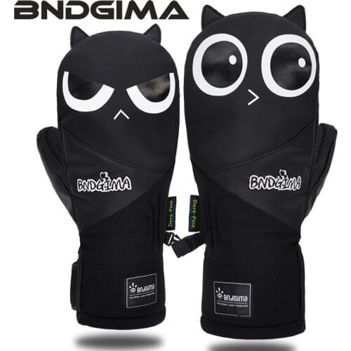 Women Ski Gloves Men Snowboard Gloves Kids Cartoon Style Gloves Windproof Waterproof Warm Outdoor Sport Wear Winter Unisex Glove